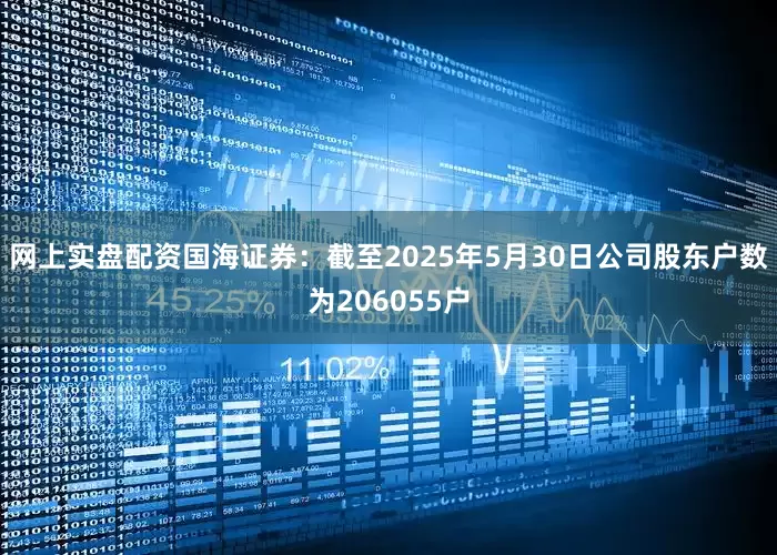 网上实盘配资国海证券：截至2025年5月30日公司股东户数为206055户
